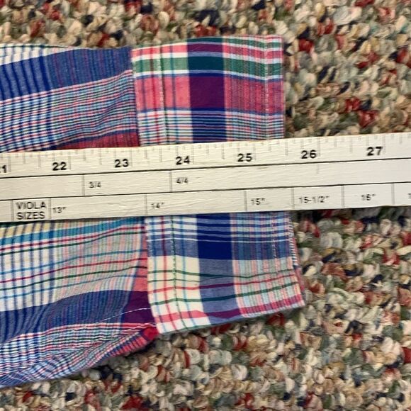 Brooks Brothers 346 Red Blue White Green  Plaid Button-down LS Shirt Size XXL - Picture 9 of 12